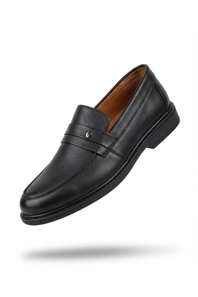 Elit Atc 0042 Black Genuine Leather Non-Slip Sole Winter Men's Shoes