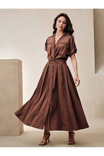 Sheya Maxi dress, brown