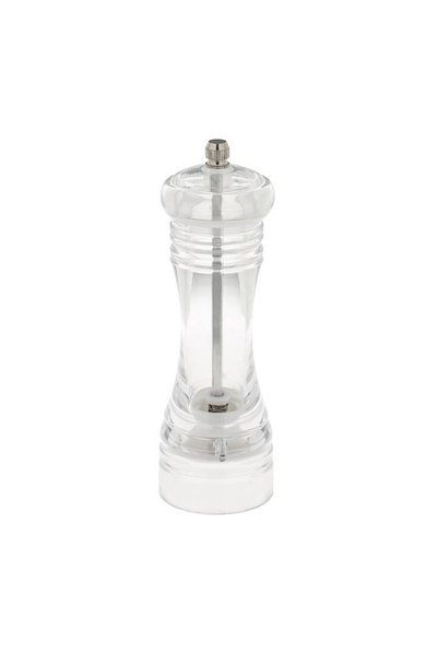 OEM Râșniță acrilică 5x16 cm, transparentă, lamă ceramică – pentru sare, pipe...