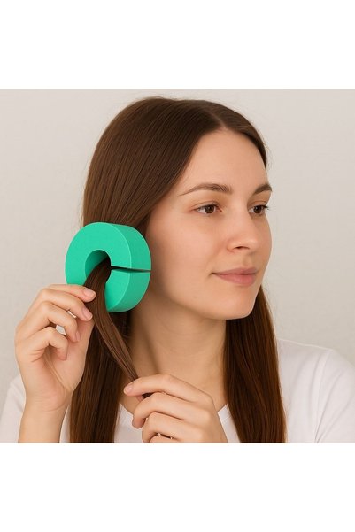OEM Bigudiu verde fără căldură, rolă de spumă de 9cm