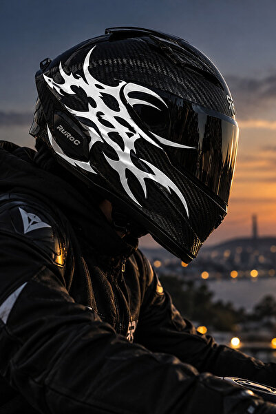 Banxtre ملصق Ultra Tribal V2 القوطي للخوذة والدراجة النارية (1 قطعة)