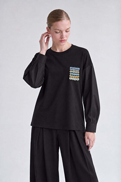 Levidor Two thread thin sweatshirt black