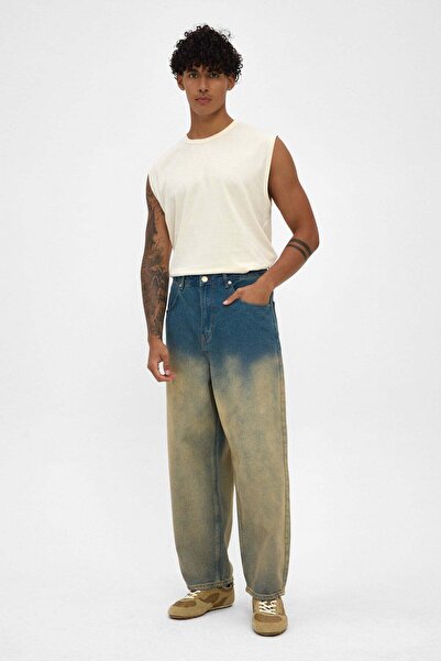 Wide Baggy Jean Degrade Yıkamalı