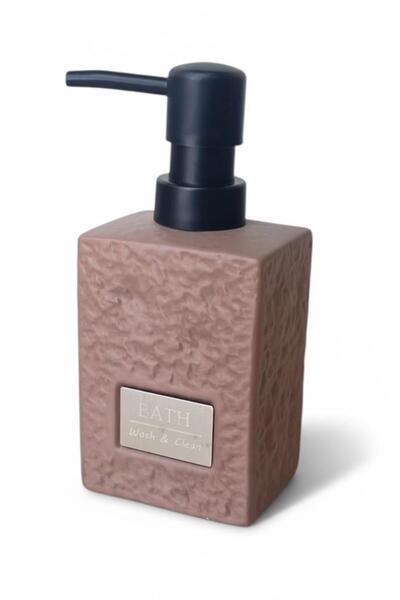 ALBETTO Stoneware Liquid Soap Dispenser Matte Brown 48972