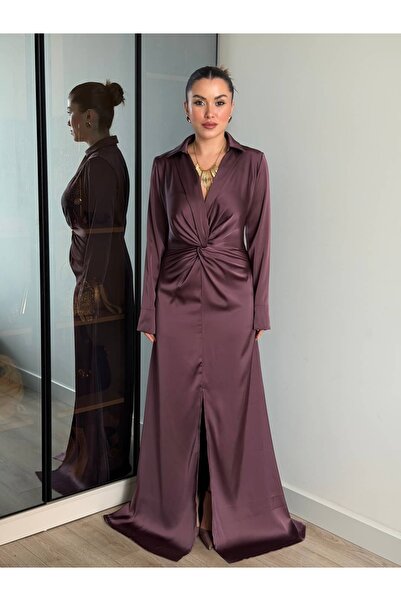 ROUPAS COLLECTİON Velmira Saten Elbise