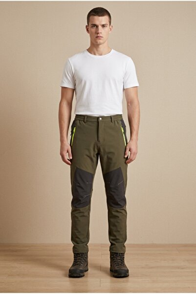 OEM Pantaloni barbati outdoor drumetie trekking cu insertii rezistente la gen...