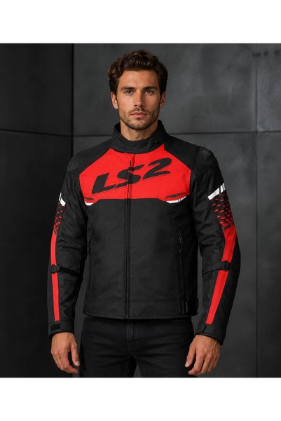 LS2 Winter Coat Apex Evo H2O Red-Black (with Inner Lining)