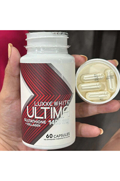 Luxxe White مكمل غذائي ألتيما جلوتاثيون + كولاجين 1400 ملغ 60 كبسولة