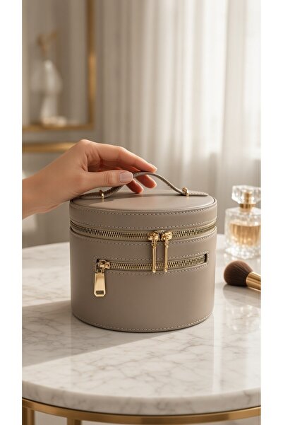 Moda fiesta Women's Mirrored Vanity Makeup Bag 19X19×14 Cosmetic Organizer Tr...