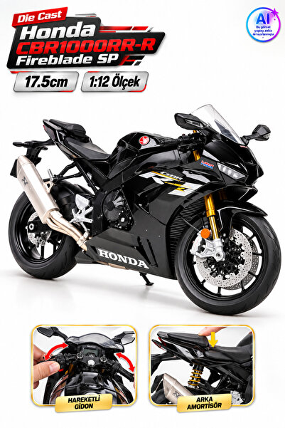 YILDIRIM OYUNCAK Die Cast Honda CBR1000RR-R Fireblade SP Model Motosiklet 17,...