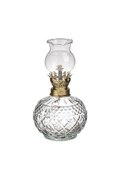 OEM Lampa Ulei din Sticla Transparenta cu Model Romburi Reliefate Ø9.5x18cm –...