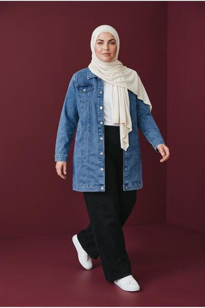 Züvara ENSAR GİYİM düğmeli esnek denim ceket