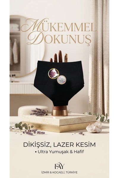 Lazer Kesim Yüksek Bel bikini külot 2'li set(3 farklı renk seçeneği)
