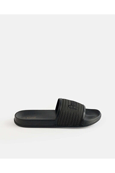 REDTAG Girls Black Woven Slides