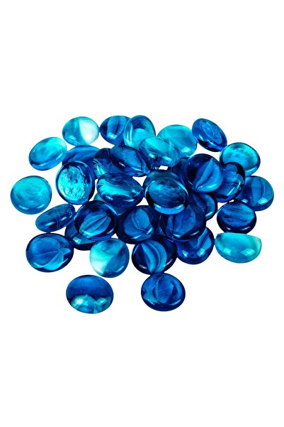 OEM Pietre Decorative de Sticla Stralucitoare Bleu 300g – pentru servire și d...