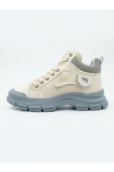 GAMELU Fadeli̇m Gray Rubber Thick Sole Lace-Up Sports Boots