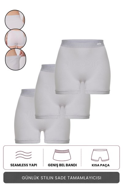 Zeia 3-Pack Women's Comfort Enhancing Non-Marking Seamless Boxers