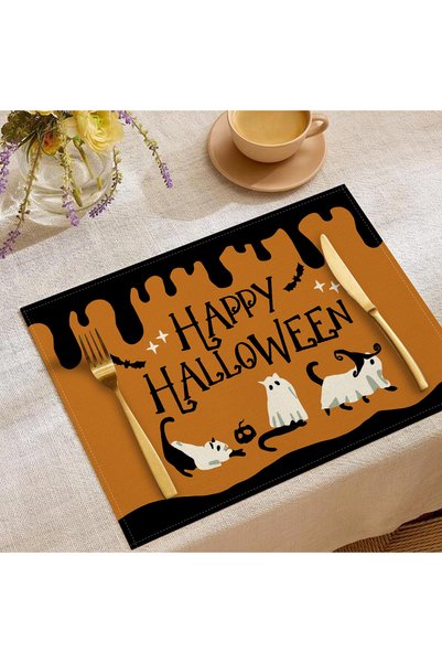 Morvena Picks Suporturi de masă din in pentru Halloween, Fețe de masă, Veselă...