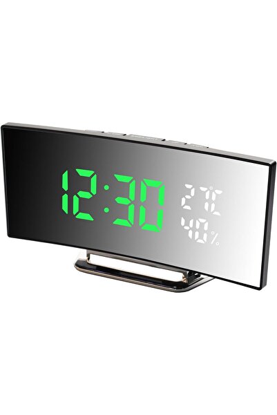 Morvena Picks Radio cu ceas digital LED – Ecran curbat mare, 3 niveluri de lu...