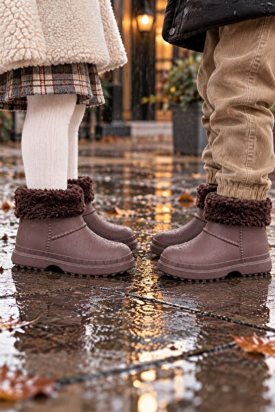 ALTUNTAŞ Girls' and Boys' Waterproof and Cold-Resistant Boots with Fleece Inside
