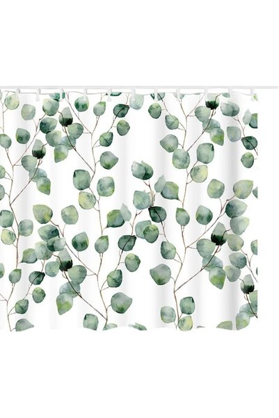 Morvena Picks Perdea de duș 180 x 180 cm, anti-mucegai, impermeabilă, 12 inel...