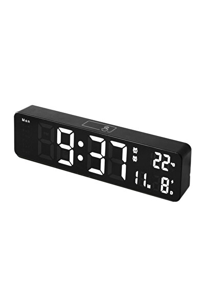 Morvena Picks Ceas de perete simplu, multifuncțional, cu LED, alarmă silențio...