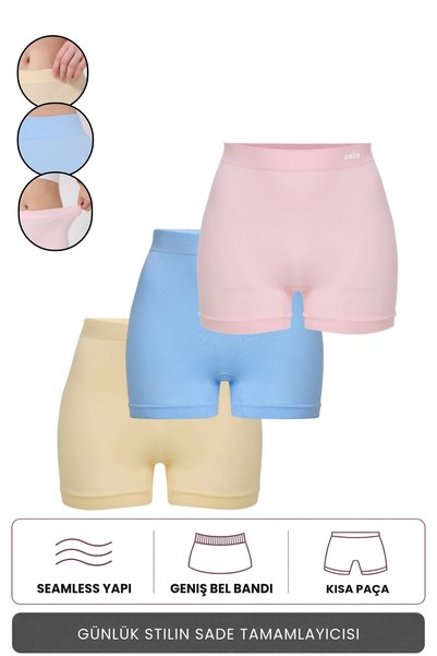 Zeia 3-Pack Women's Comfort Enhancing Non-Marking Seamless Boxers