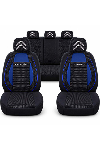 Autohelix MSA Set de huse universale pentru scaune sport, albastre cu negru, ...