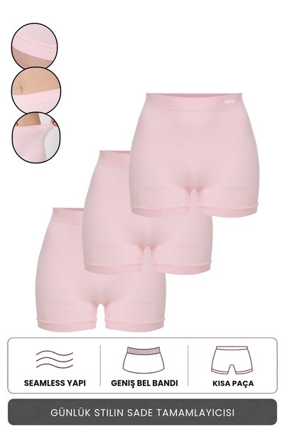 Zeia 3-Pack Women's Comfort Enhancing Non-Marking Seamless Boxers