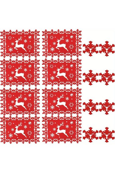 Morvena Picks Suporturi de masă și subpahare din pâslă, decorațiuni de Crăciu...