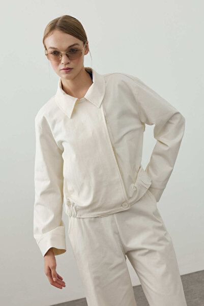 Fahhar Windbreaker Jacket Ecru