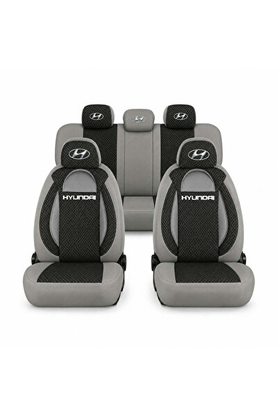 Autohelix MSA Set huse scaune sport universale, gri cu negru, personalizate p...