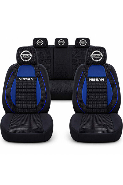 Autohelix MSA Set universal de huse pentru scaune sport, albastru cu negru, p...