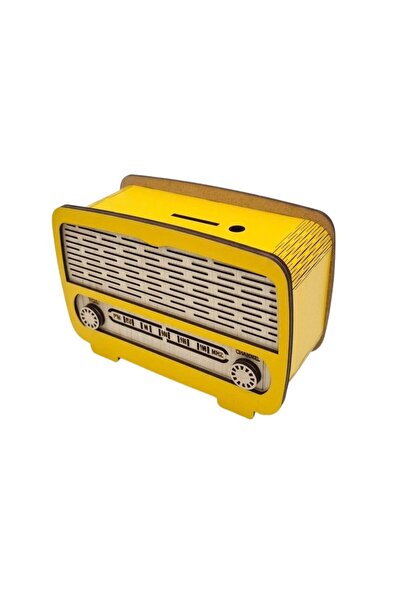 Dekoratif Ahşap Radyo Kumbara