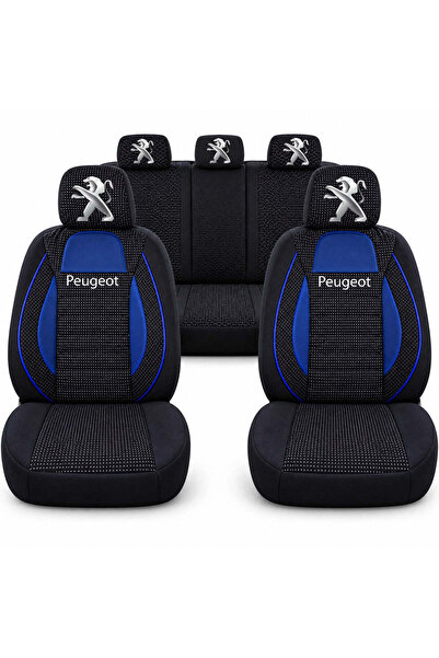 Autohelix MSA Set de huse universale pentru scaune sport, albastre cu negru, ...