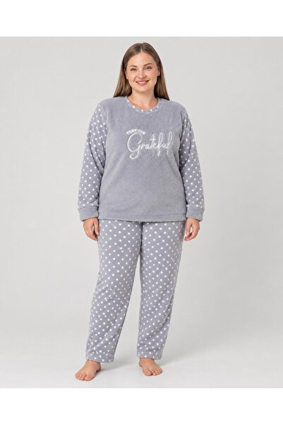 snc büyük beden polar peluş pijama tk