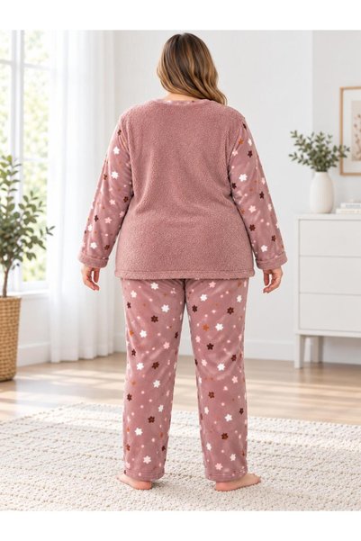 snc büyük beden polar peluş pijama tk