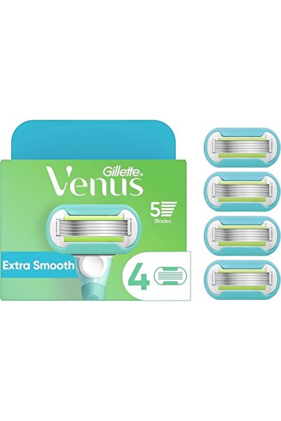 Gillette Venus Extra Smooth Womens Razor Blade Refills, 4 Count, Designed for...