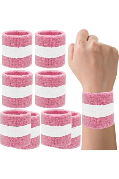 GENERAL 8 Pack Wrist Sweatbands Tennis Wrist Bands Absorbent Sweat Band for M...