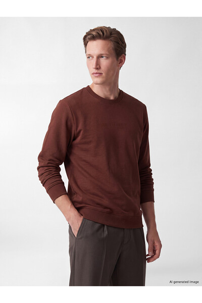 LC Waikiki Rmz Gi̇yi̇m Farkiyla Zero Roba Collar Thick Men's Sweatshirt