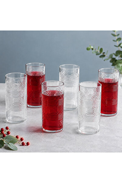 dealshopromania Set of 6 Viola glass tumblers, 430 ml
