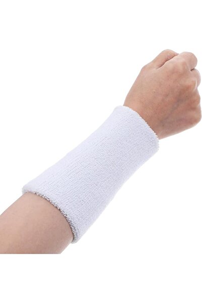 COMNICO 2 Pcs Wrist Sweatbands Elastic Sport Wristbands 6 Inch Absorbent Terr...