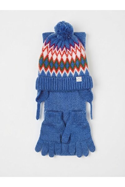 Fonem Fo 5204 Baclı 3-Piece Scarf Beanie Glove Set
