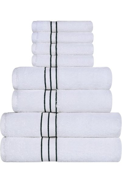 Superior Long-Staple Combed Cotton Towel Set, Face Towels 13” x 13”, Hand Tow...