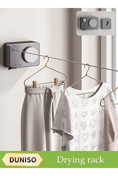 DUNISO Invisible Clothesline，Retractable Clothesline,Indoor Stainless Steel I...