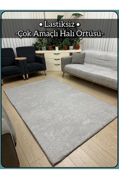 MODKLAS Lastiksiz Halı Örtüsü "Çok Amaçlı Kullanım" Mikro Polar Kumaş (Koltuk...