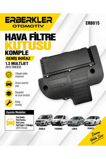 ERBERKLER 2012 ÖNCESİ Doblo,,fiorino,linea,punto 1.3 Hava Filitre Kutusu Komp...