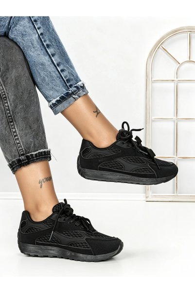 mei Women's black Sneakers made of textile and eco- Leather Dratena