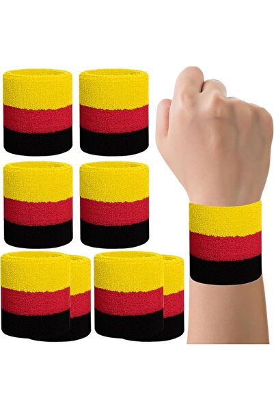 GENERAL 8 Pack Wrist Sweatbands Tennis Wrist Bands Absorbent Sweat Band for M...