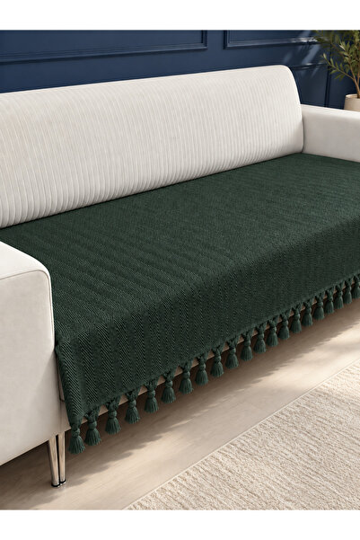 Nest Touch Nola 115x200 cm Yıkanabilir Saçaklı Koltuk Örtüsü – Şık Dokulu Kan...